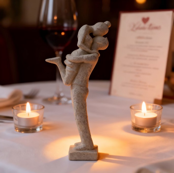 kissing lover statue